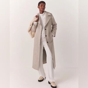 The White Company Wool Side Split Long Coat